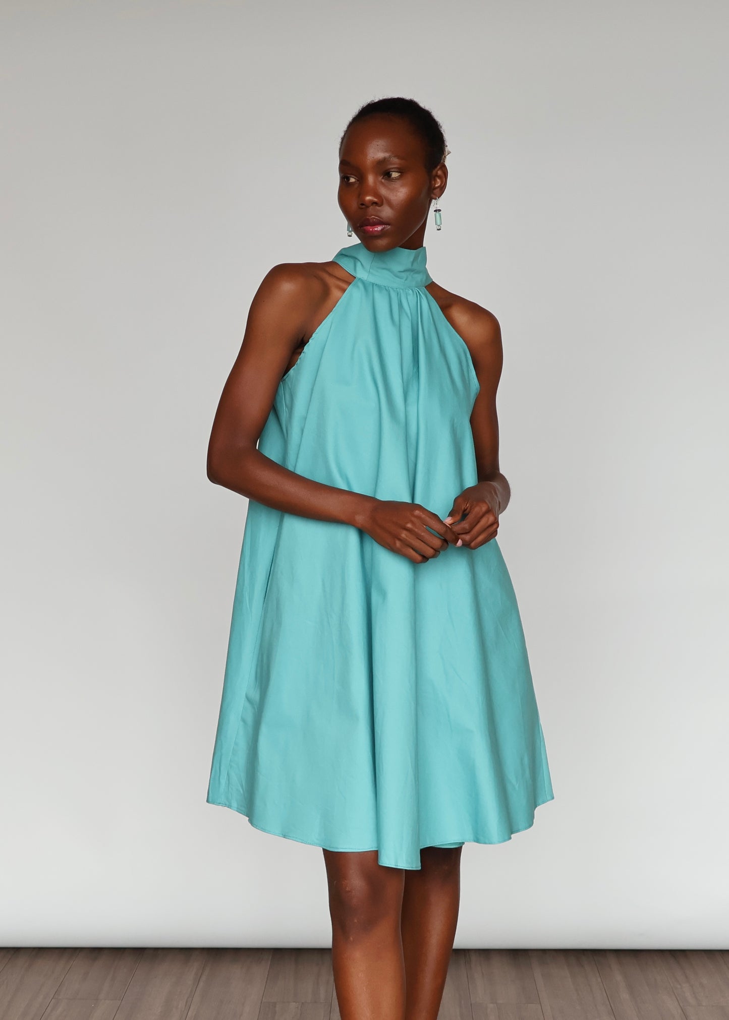 Cindy Cotton Dress - Baby Blue