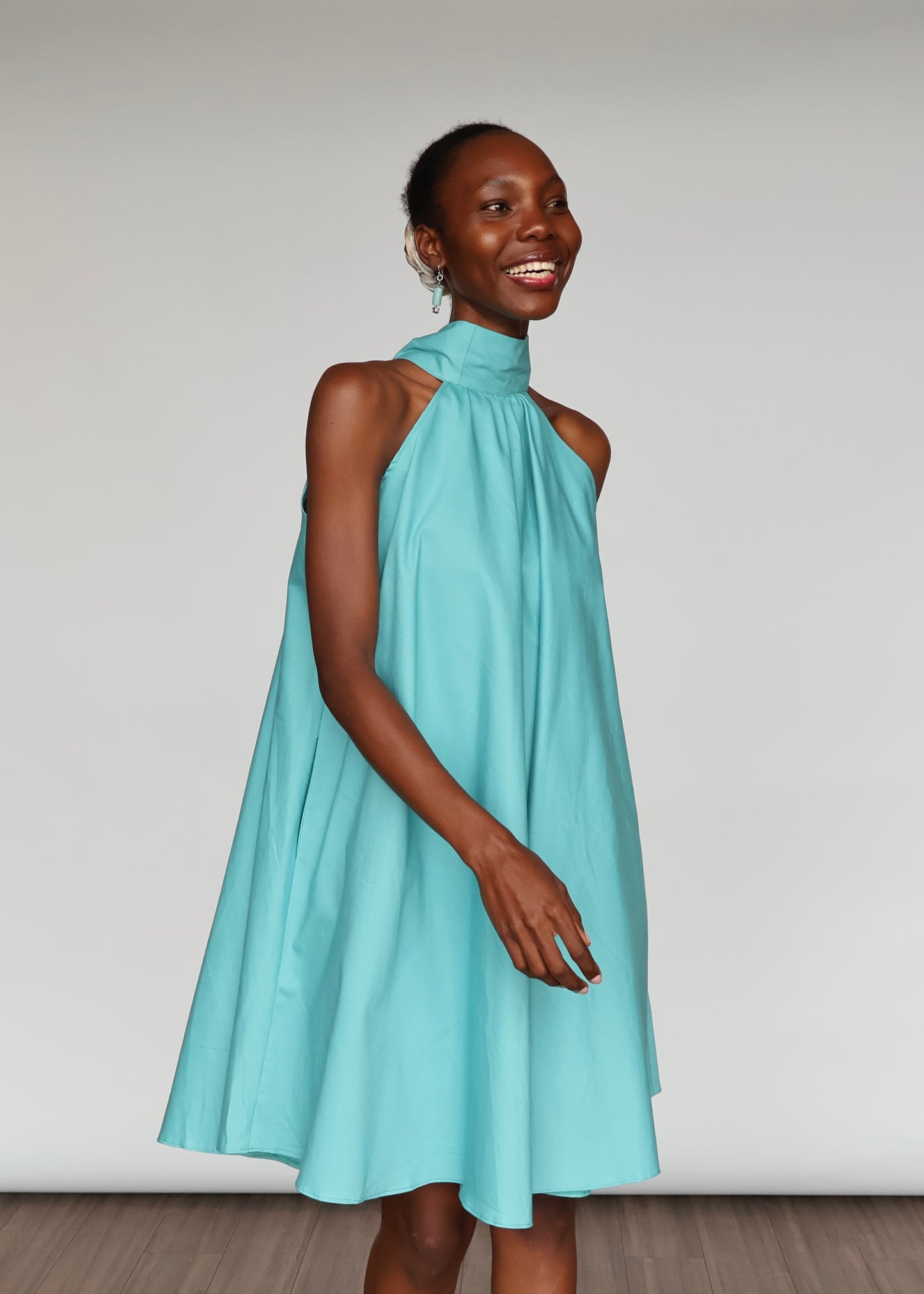 Cindy Cotton Dress - Baby Blue