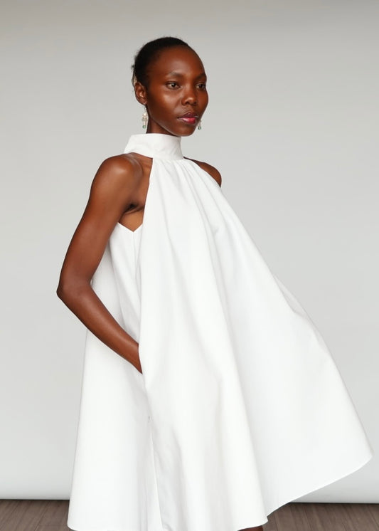 Cindy Cotton Dress - White