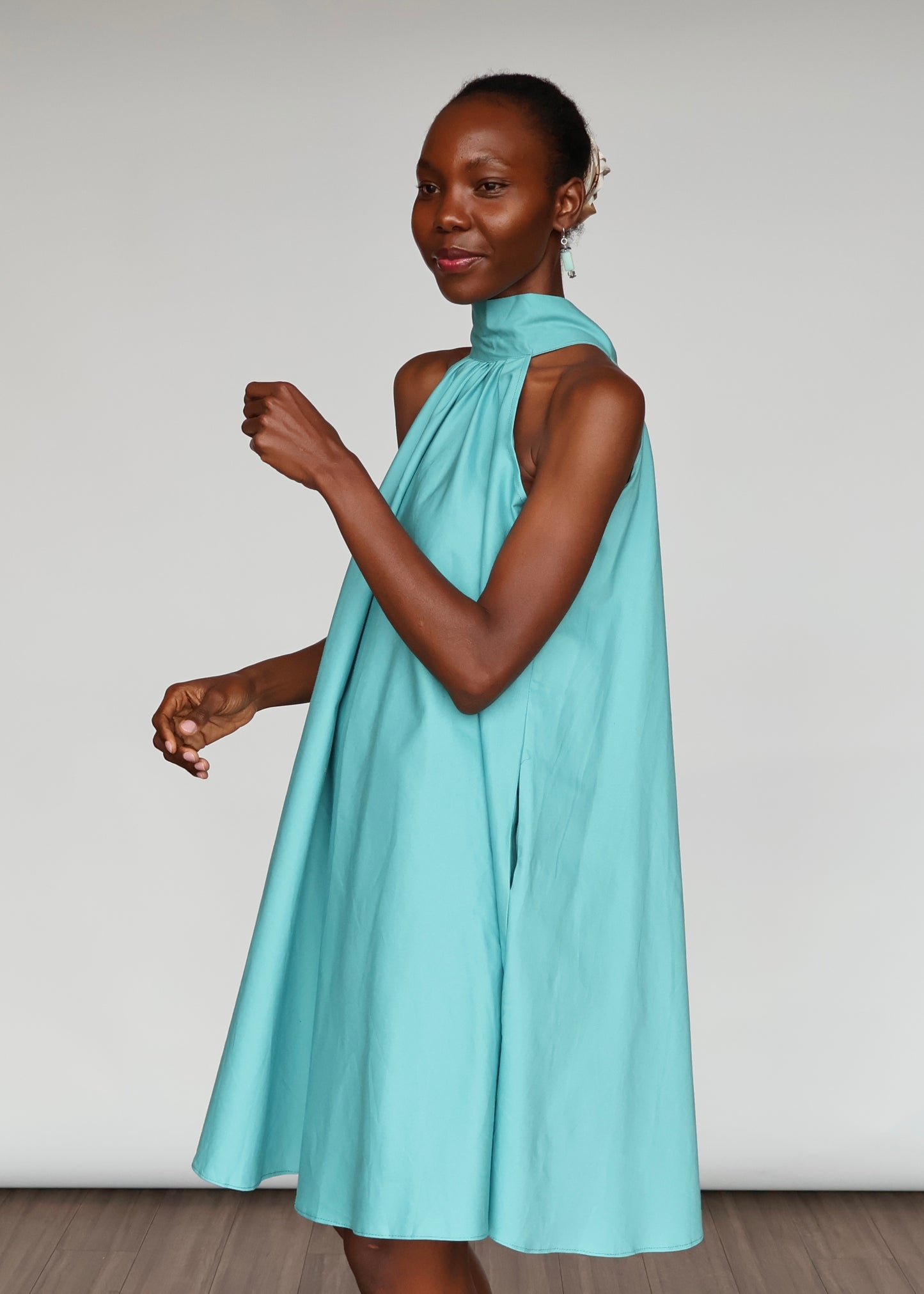 Cindy Cotton Dress - Baby Blue