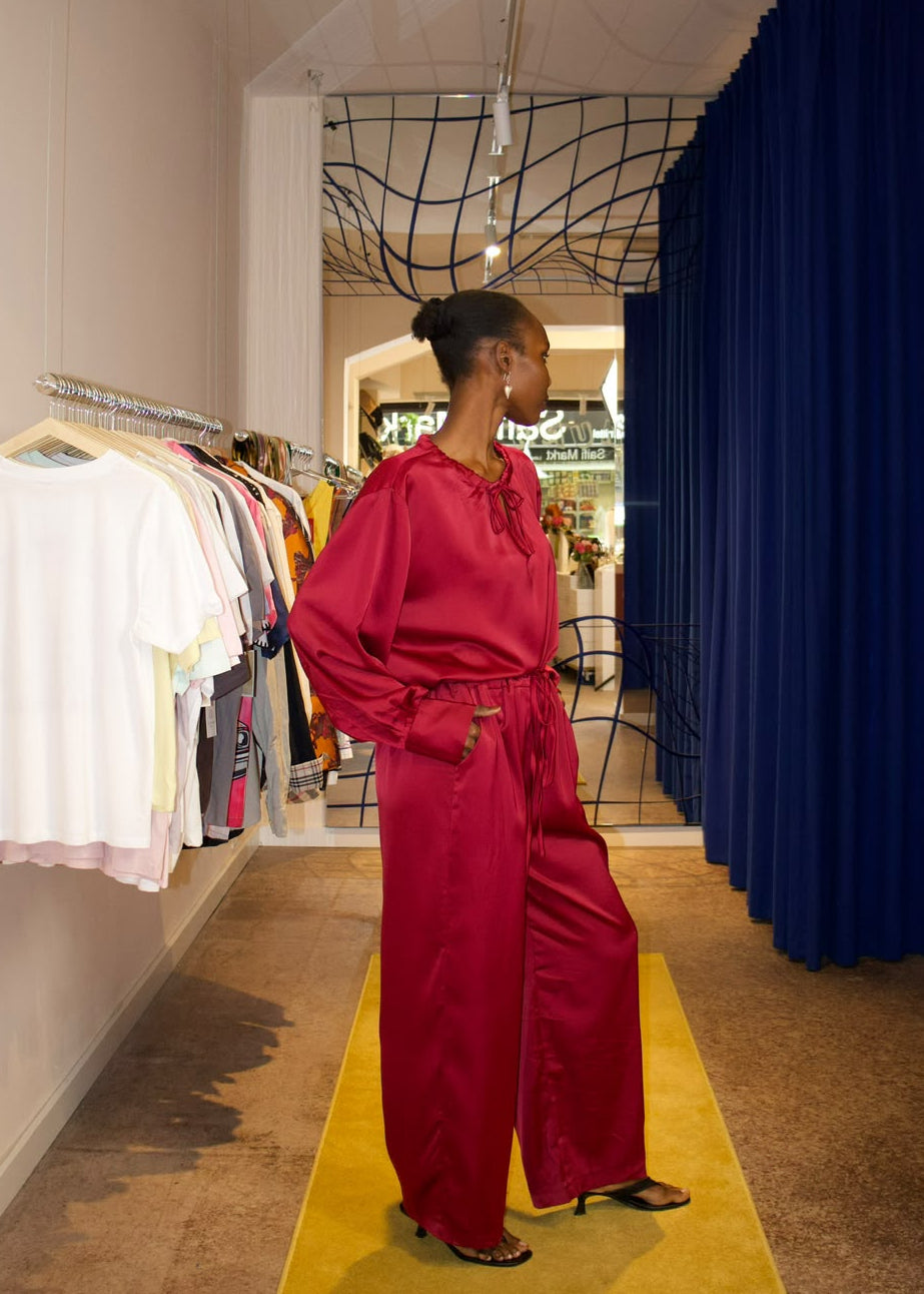 Zuri Relaxed Two-Piece Set – Ruby